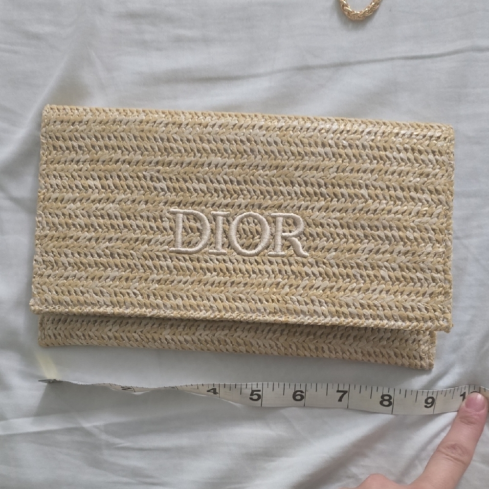 Dior Beige Woven Clutch Bag - Picture 7 of 9